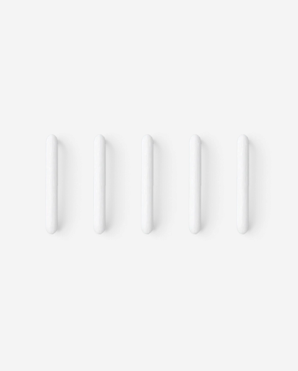 Astrofat set of five white 5mm round replacement marker tips for Molotow high-flow paint markers.
